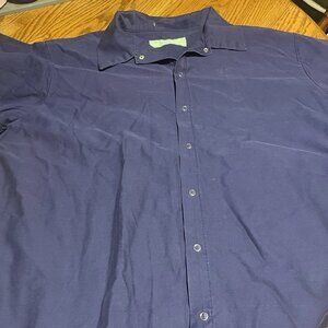 Universal Overall Chicago Durable Press Short Sleeve Work Shirt Navy Blue 2XL